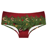 Christmas Tree Santa Snow Print Women's Underpants Original Xmas Pattern Ladies Panties Elastic Waistband Female Briefs