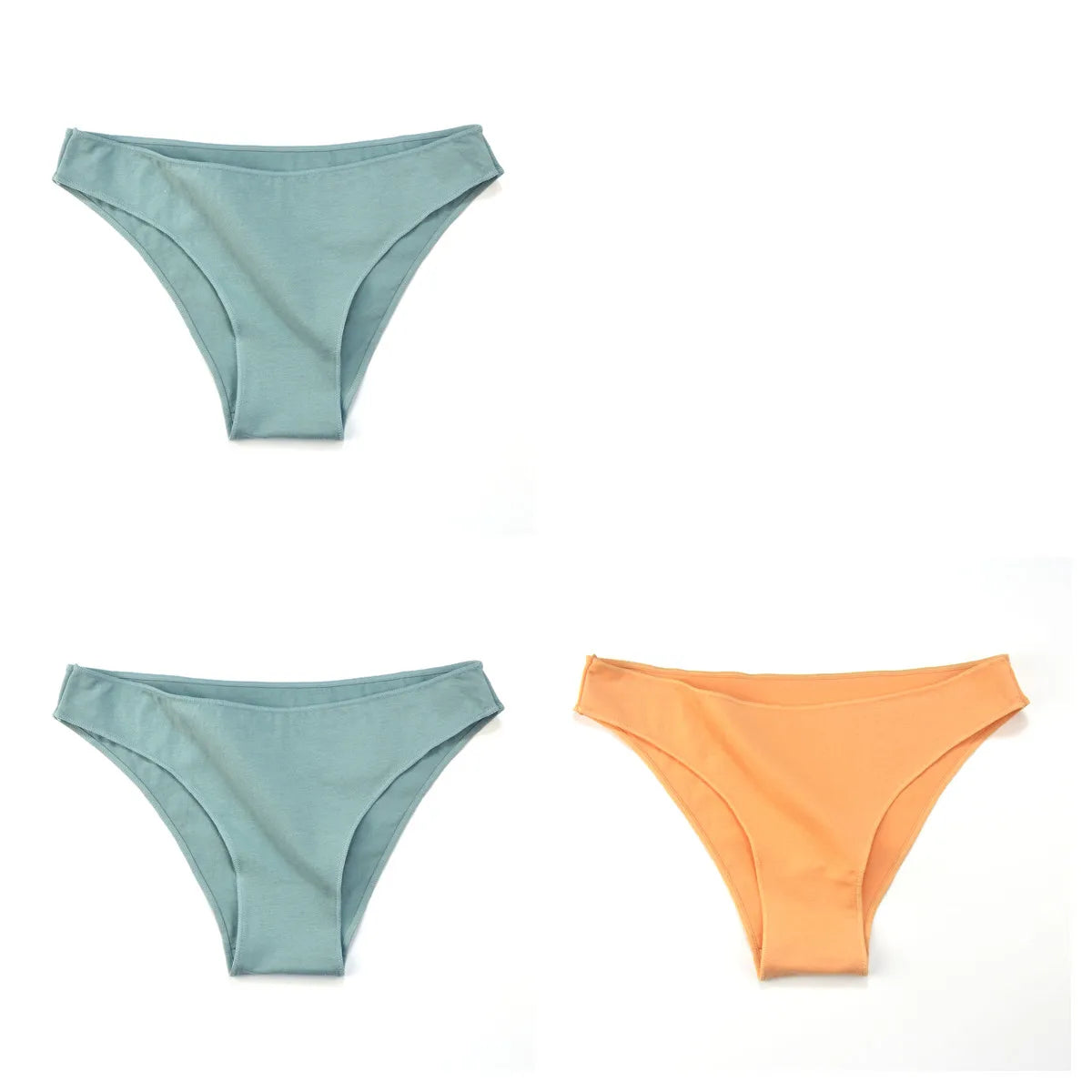 3Pcs/Set Women Cotton Bikini Briefs Skin-Friendly Low Rise Underwear Seamless Edge Soft Stretch Daily Ladies Panties M-XXL