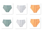 6Pcs/Set Women High Waist Cotton Briefs Breathable Panties Seamless Edge Comfort Underwear Solid Color Soft M-2XL Intimates