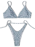 ZTVitality Swimwear Women Wave Point Sexy Bikini 2022 New Arrival Straps Padded Bra High Leg Bandage Swimsuit Brazilian Biquini