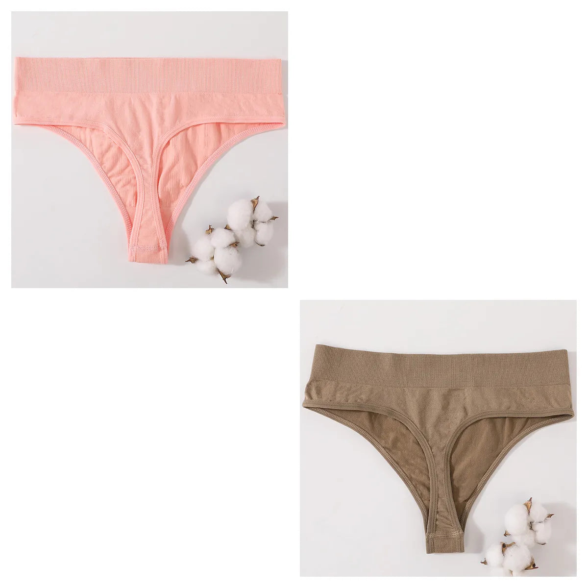 2Pcs/Set Women Panties High Waist Panties Sexy Bodyshaper Thongs Female Underpants Seamless Underwear Sports G-string Intimates