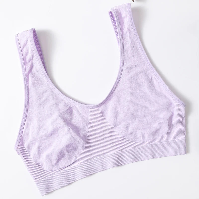 Women Seamless Tube Top Underwear Wireless Bra Low Back Sexy Lingerie Comfort Unlined Crop Top Sleeveless Solid Bra Tops