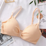Push-Up Bras for Women Sexy Adjustable Straps Brassiere Wire Free Bra Seamless Underwear Solid Color Lingerie One Size