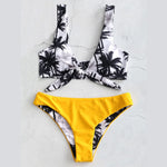 Sunflower Printed Bikini Set Sexy Swimwear Women 2021 Mujer Push Up Padded Biquini Bathers Bandage Bathing Suit Swimsuit Bikini
