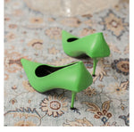 Pumps shoes Women Fashion Office Basic High Heels Work Lady Shoes Black Pink Green Thin Heels Brand Point Toe998