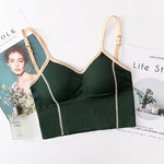 Women Bra Tank Crop Top Seamless Underwear Female Crop Tops U-shaped Back Sports Intimates Sexy Lingerie Padded Camisole Femme