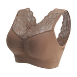 L-XXL Women Seamless Sexy Lace Bra Wireless Beauty Back Lingerie Push Up sports running Bra Cozy Chest tube Top bralette