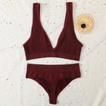 Seamless Bra And Panties Set Push Up Bras Women Sexy Lingerie Female High Waist G-String V-neck Brassiere Underwear Set