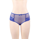 Pink High Waist Lace Strappy Panty for Women Sexy See Through Mesh Thong Underwear Plus Size Breathable