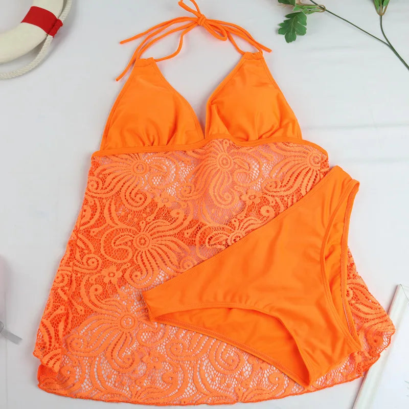 Tankini Swimwear Women 2025 Sexy Swimsuit Summer Bathing Suit Bikini Set Plus Size Women's Swimsuits Beach Wear Swimming Suit
