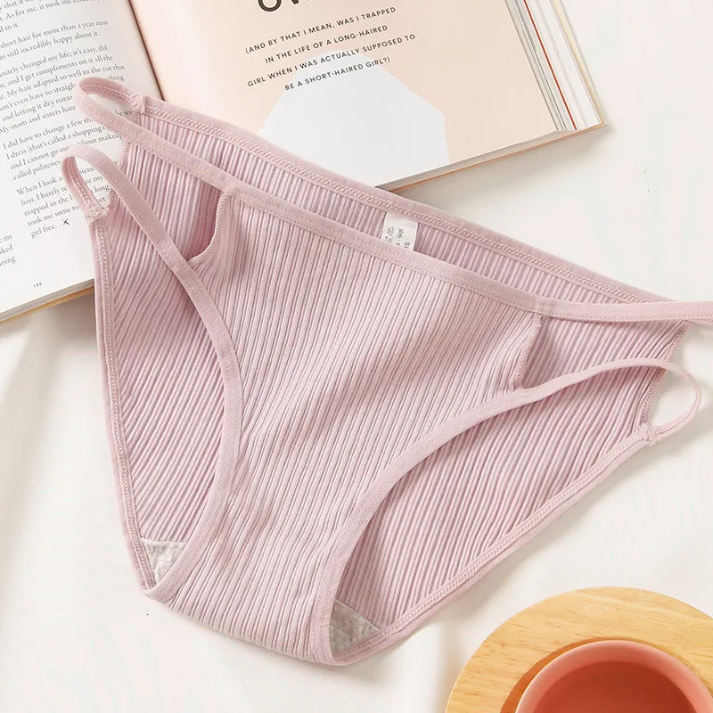 Cotton Panties Briefs Women Sexy Lingerie Female Underpants Solid Color Hollow Out Seamless Underwear Sexy Low-Waist Pantys M-XL