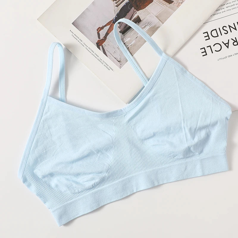 Women Tank Crop Top Female Seamless Underwear Backless No Pads Unlined Sexy Lingerie Comfort Woman Top Camisole