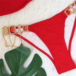 Halter Crystal Rhinestone Diamond Bikini 2026 Female Swimsuit Women Swimwear Two Pieces Bikini set Brazilian Bathing Suit Swim