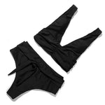 ZTVitality Solid Fold Push Up Bikini 2025 Black Padded Bandage Bikinis High Waist Swimsuit Swimwear Women Sexy Brazilian Biquini