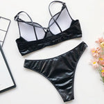 Splicing Push Up Bra Cup Bikini Women Swimsuit Female Swimwear Two-pieces Bikini Set High Cut Bathing Suit Swim Beach Wear