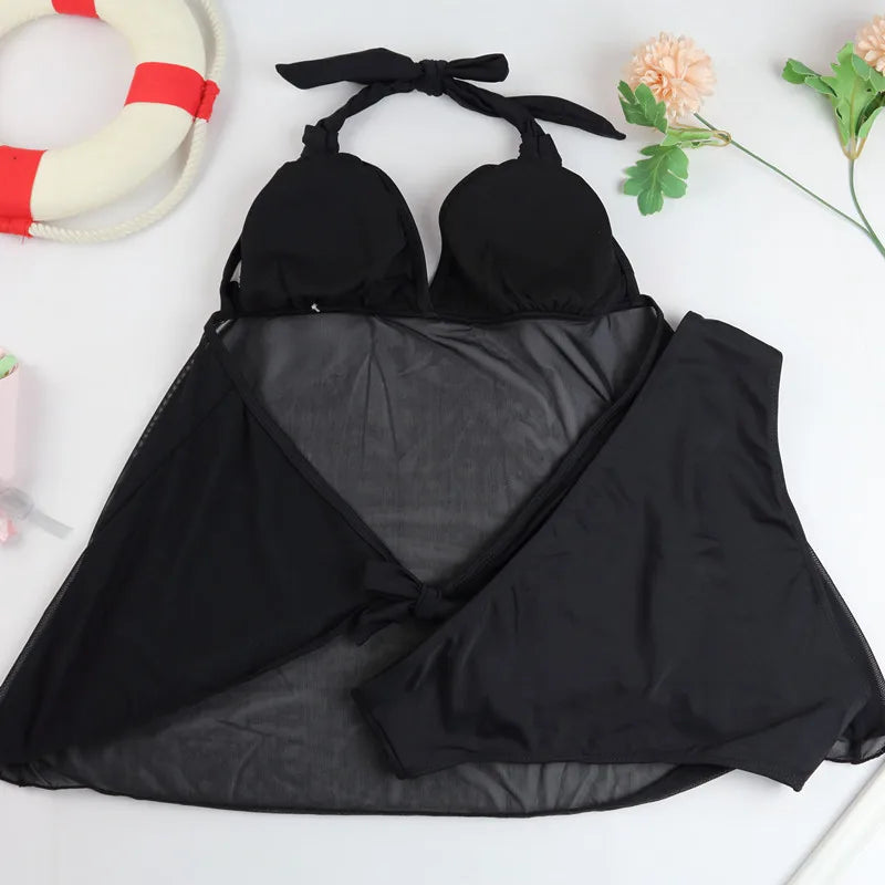 Tankini Swimwear Women 2025 Sexy Swimsuit Summer Bathing Suit Bikini Set Plus Size Women's Swimsuits Beach Wear Swimming Suit