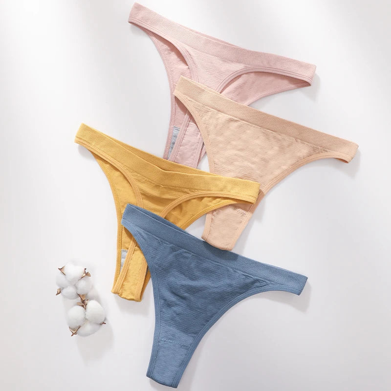 M-XL Women's Thongs Seamless G-string Brazilian Panties Sexy Underwear Cotton Briefs Low Waist Thongs Ladies Lingerie