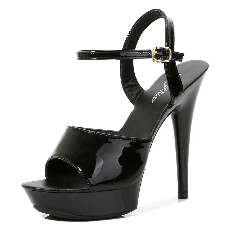 Womens High Heels Sandals 13cm Sexy Stripper Party Pumps Shoes Women Gladiator Platform Candy Color Sandals9j4r
