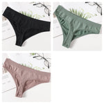 3Pcs/Set Thongs Women's G-String Sexy Female Seamless Underwear Breathable Panties Soft Sexy Lingerie Comfort Intimate