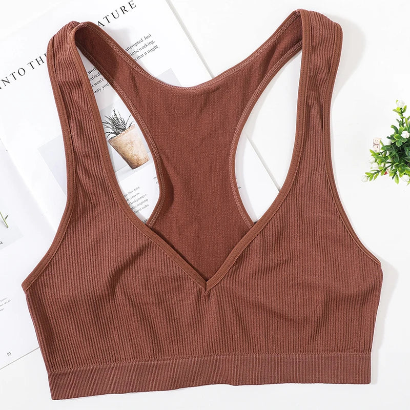 Seamless Bras For Women Bra Tops Wirefree Brassiere Unlined Deep Vneck Bra Comfort LingerieBralette Top Female Underwear