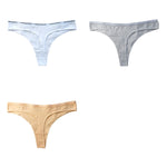 3Pcs/Set Cotton Panties Sexy G-string Low Rise Panties Women Seamless Underwear Set Female Underpants Breathable Lingerie Panty