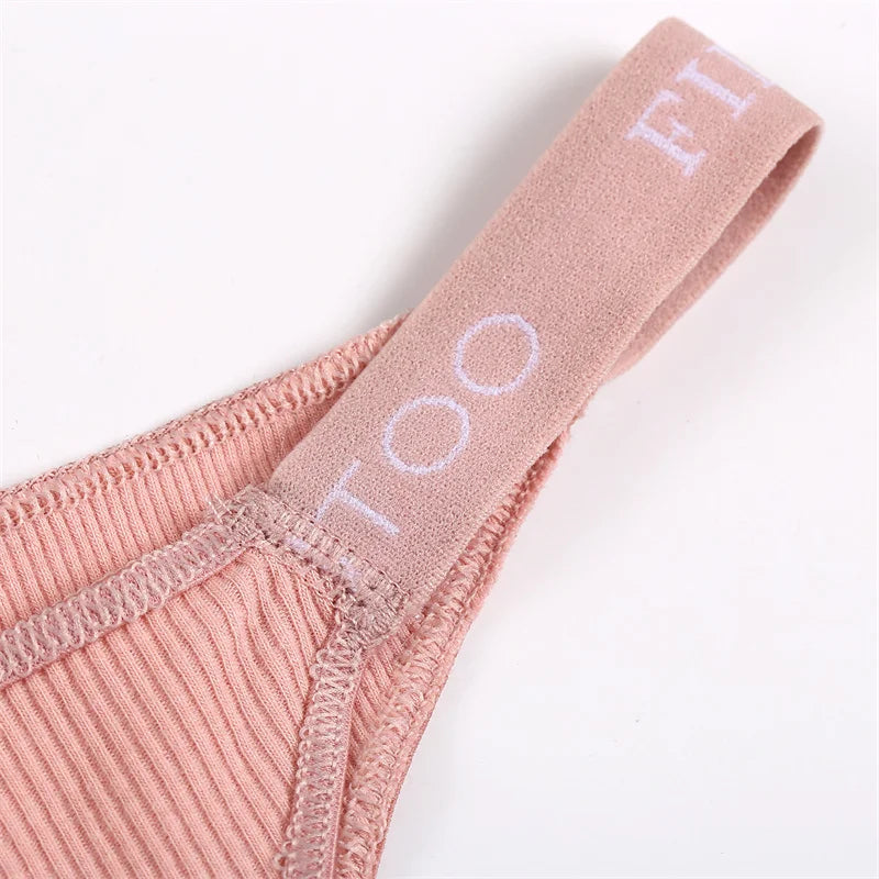 Sexy Low Rise Cotton Panties for Women Female Briefs Pantys LadiesLetter Belt Underwear Girls M-XL Intimates Lingerie FINETOO