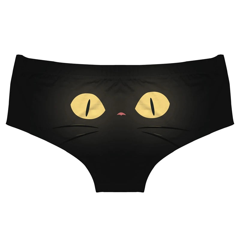Halloween Pumpkin Skull Printed Lady T-pants Thin Breathable Ice Silk Women's Underpants Comfortable Seamless Female Knickers