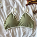 Women Wireless Bra Comfort Cotton Fabric Padded Bras Sexy Lingerie Small Cup Tube Top Removable Pads Brassiere One Size