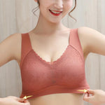 Breathable V-Neck Gather Seamless Bralette Sexy Thai Latex Bra Women's Underwear Wireless Push Up Brassiere Ladies Lingerie