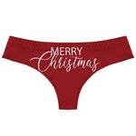 Women's Christmas Themed Printing G-string Sexy Low-Rise T-back Xmas Snowflakes Elk Pinted thong Seamless Female T-Pants