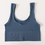 Women Crop Top Seamless Underwear Ribbed Bralette O Neck Bra Tops Female Bra Crop Top Fashion Tanks Top Streetwear Camisole