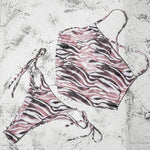 ZTVitality Sexy Bikinis Print Bandage Bikini 2025 Hot Sale Padded Bra Low Waist Swimsuit Female Swimwear Women Brazilian Biquini