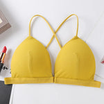 Front Closure Bra Wireless Bras For Women Sexy Lingerie Deep V Bralette Brassiere Seamless Underwear Soft Padded Intimates