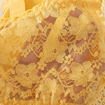 Deep V Lace Bra Tops Wire Free Brassieres Women Underwear Sexy Lingerie Beauty Back Bralette Bras for Women Removable Pads Top