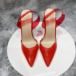 Transparent PVC high heels women's pointed sandals, transparent high heels, dress shoes, wedding shoes12cm.45, summer, 2021