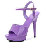 Womens High Heels Sandals 13cm Sexy Stripper Party Pumps Shoes Women Gladiator Platform Candy Color Sandals9j4r