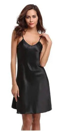Oversize 3XL 4XL Female Satin Nightgown Lady Sexy Spaghetti Strap Night Dress Women Nighties Sleeveless Sleepwear Nightwear