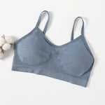 Women's Wireless Bra Sports Tube Top Ribbed Ruched Camisole Bralette With/Without Pads Underwear Sexy Lingerie M-L Intimates