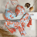 2022 Bikini Set Women Swimwear Push Up Swimsuit Bottom Print Brazilian Biquini Bathing Suit Swim Wear Beach