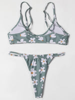 ZTVitality Swimwear Women Floral Print Sexy Bikini 2022 Hot Sale Straps Padded Bra Low Waist Swimsuit Female Brazilian Biquini