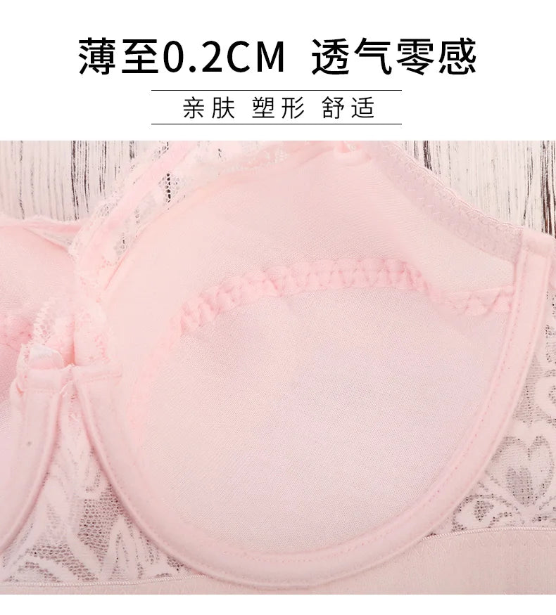 Sexy Lace Push Up Women Bra Underwear Thin Cup Underwire Bralette Plus Size 75-105 B C D Cup Ultra-thin Lace Sexy Bras