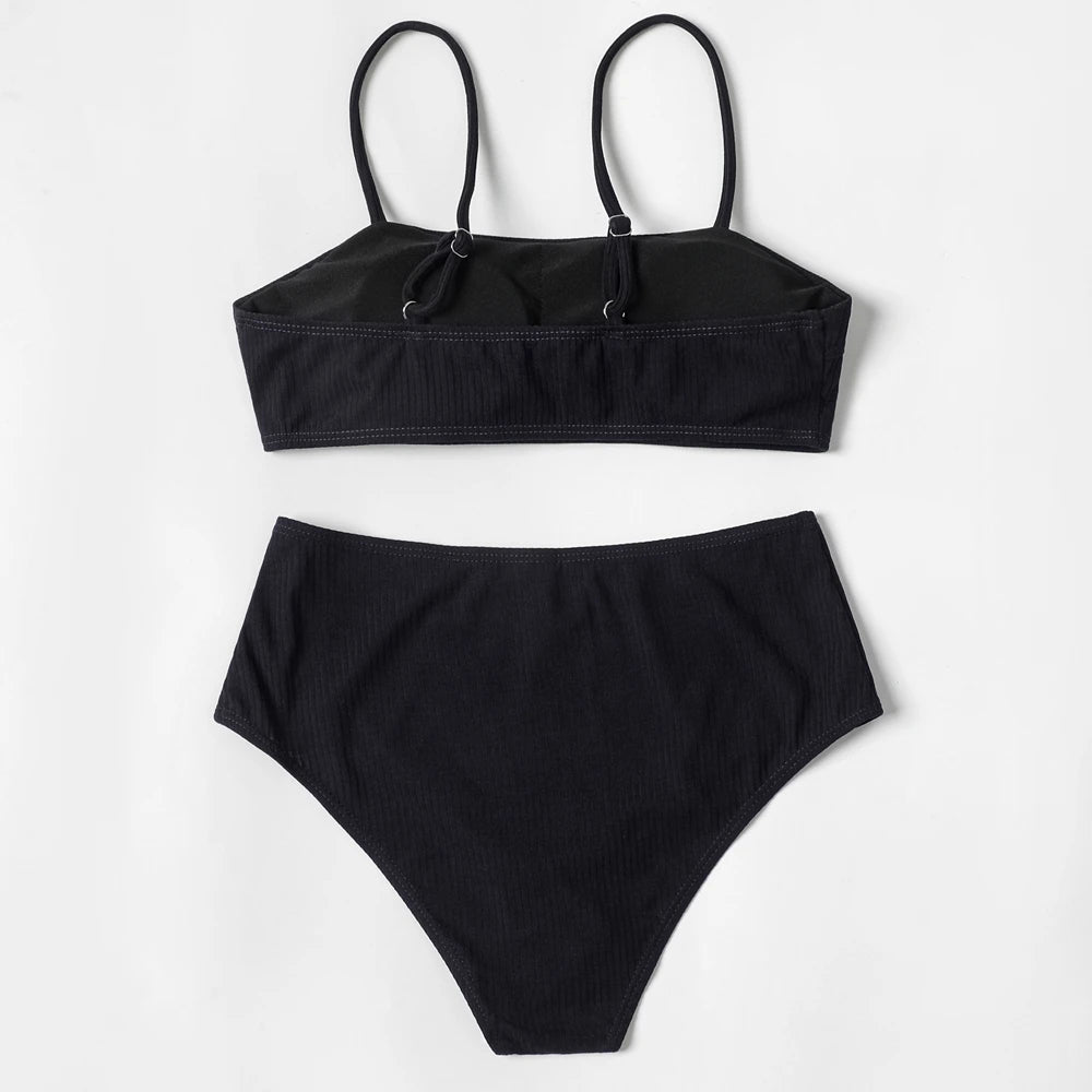 ZTVitality Solid Sexy Bikini 2025 New Arrival Padded Bra High Waist Swimsuit Brazilian Swimwear Women Bathing Suit Beachwear S-L