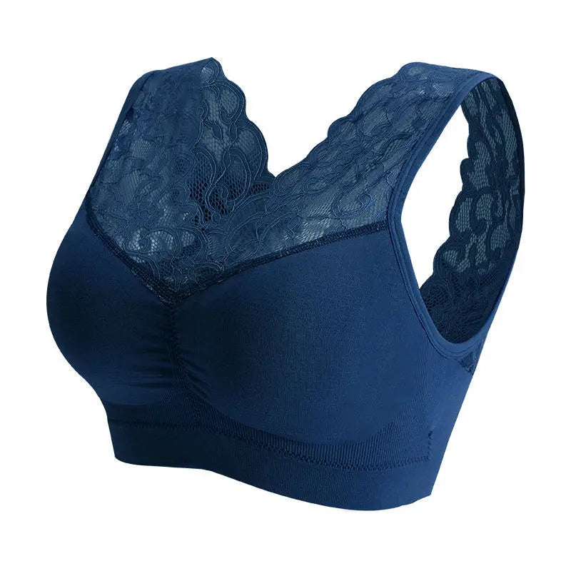 L-XXL Women Seamless Sexy Lace Bra Wireless Beauty Back Lingerie Push Up sports running Bra Cozy Chest tube Top bralette