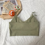 Cotton Tube Tops Women Bra Crop Top Female Wireless Solid Color Top Sleeveless Sexy Lingerie Padded Underwear
