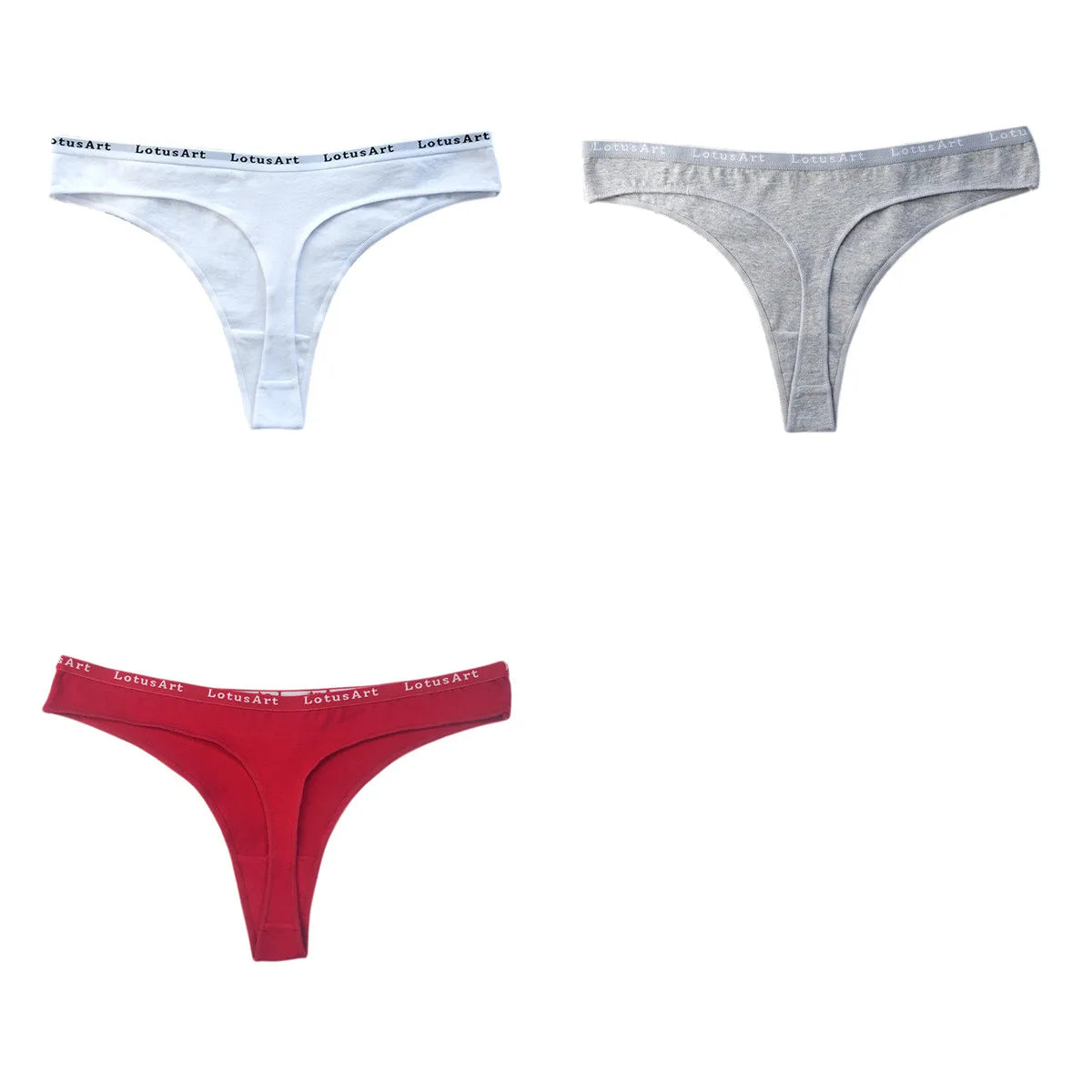 3Pcs/Set Cotton Panties Sexy G-string Low Rise Panties Women Seamless Underwear Set Female Underpants Breathable Lingerie Panty