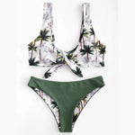 Sunflower Printed Bikini Set Sexy Swimwear Women 2021 Mujer Push Up Padded Biquini Bathers Bandage Bathing Suit Swimsuit Bikini