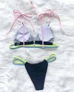 Sexy Mini Micro Thong Neon Bikini Women Brazilian Swimwear Female Swimsuit Two-pieces Bikini set High Cut Bathing Suit Swim Lady