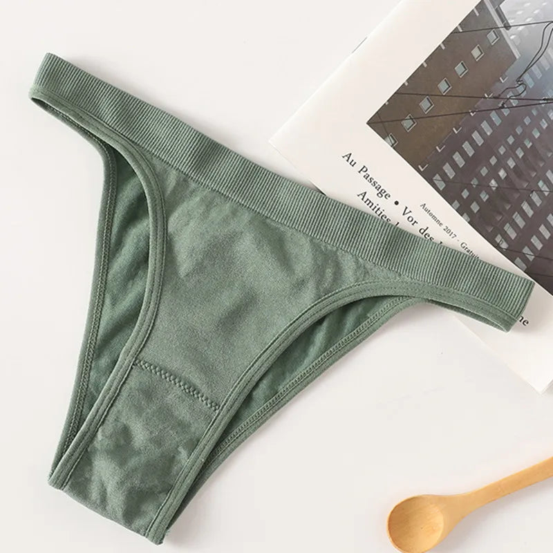 2PCS/Set Seamless Women Brazilian Panties Female Underpants High Leg Cut Underwear Sexy Lingerie Bikini Sports Briefs M-L