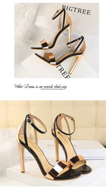 BIGTREE Shoes 11 cm High Heeled Sandals Women Summer Shoes Stiletto High Heels Open toed hollowed out Women Sandals Party Shoes