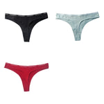 3Pcs/Set Cotton Panties Sexy G-string Low Rise Panties Women Seamless Underwear Set Female Underpants Breathable Lingerie Panty